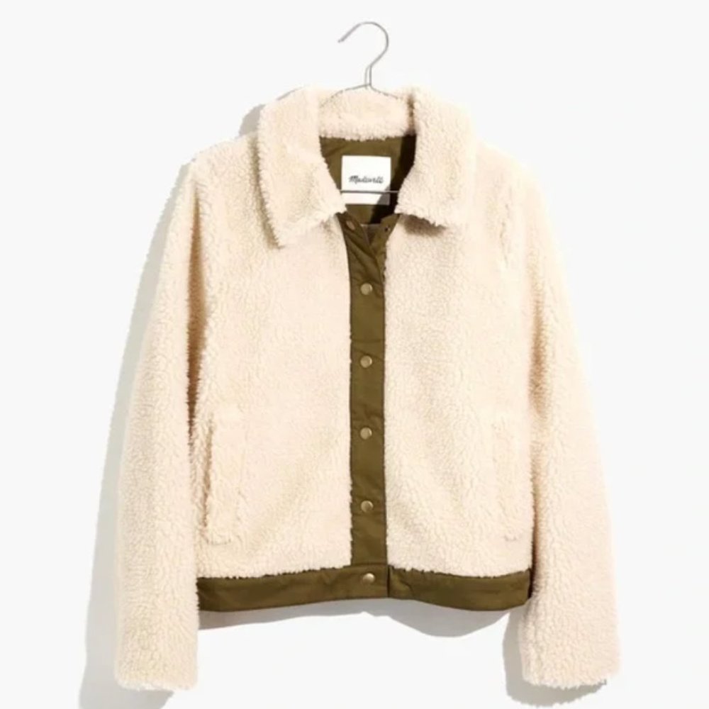 Madewell Portland Sherpa Jacket Size S - Picture 2 of 6